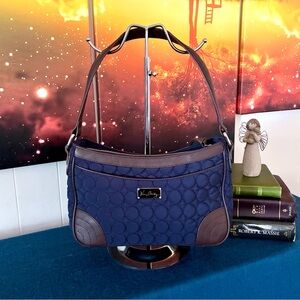 Vera Bradley Navy Quilted Satchel